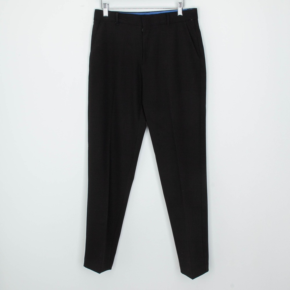 IZOD Boys Black Flat Front Dress Pants‎ Size 18 Regular Event Special Occasion